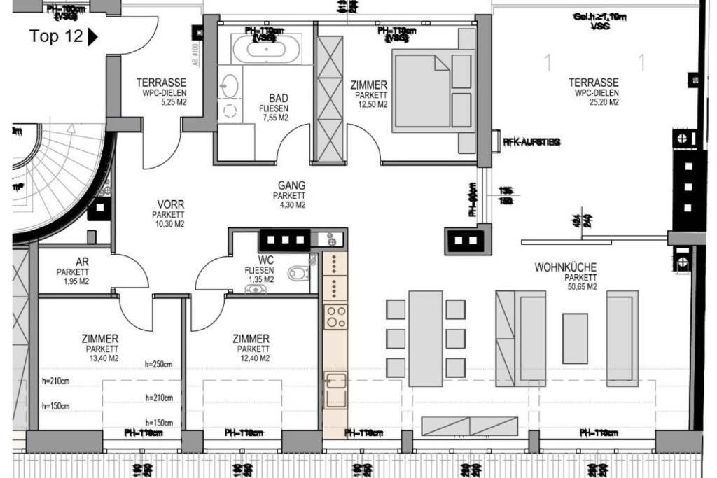 Grosses Penthouse #12 Mit Terrasse Und Aussicht Apartment Виена Екстериор снимка